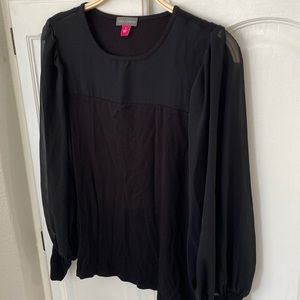 Black Long Sleeve Womens Blouse Small NWT